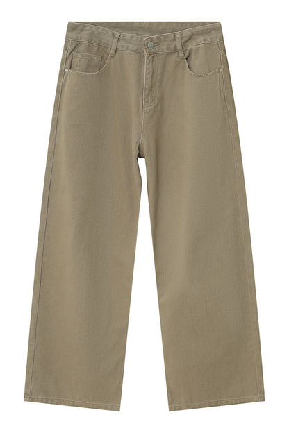 Pocketed Wide Leg Men's Jeans