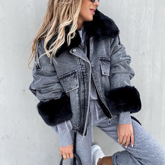 Chaqueta de plumas gruesa de invierno para mujer para abrigarse
