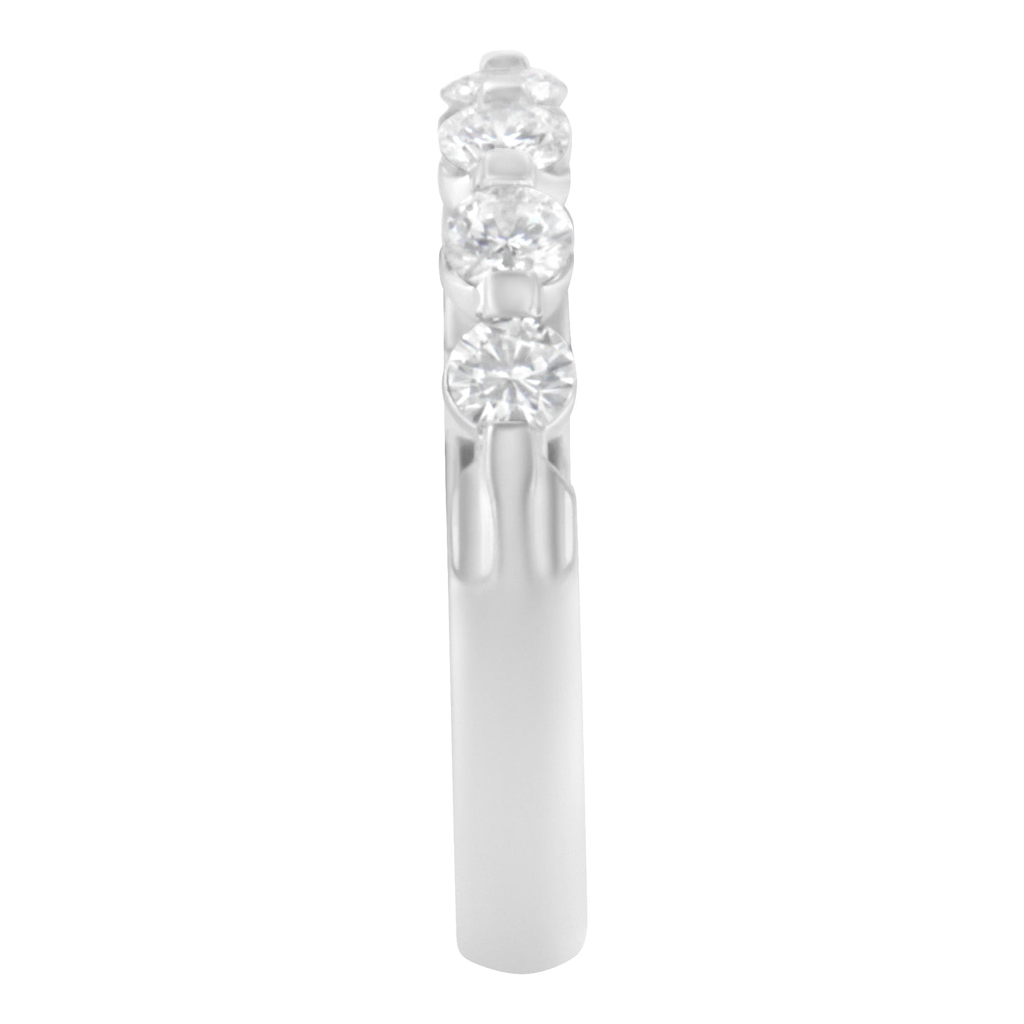 14K White Gold 1/2 cttw Diamond 5-Stone Band Ring (H-I Clarity, SI2-I1 Color) - Size 7