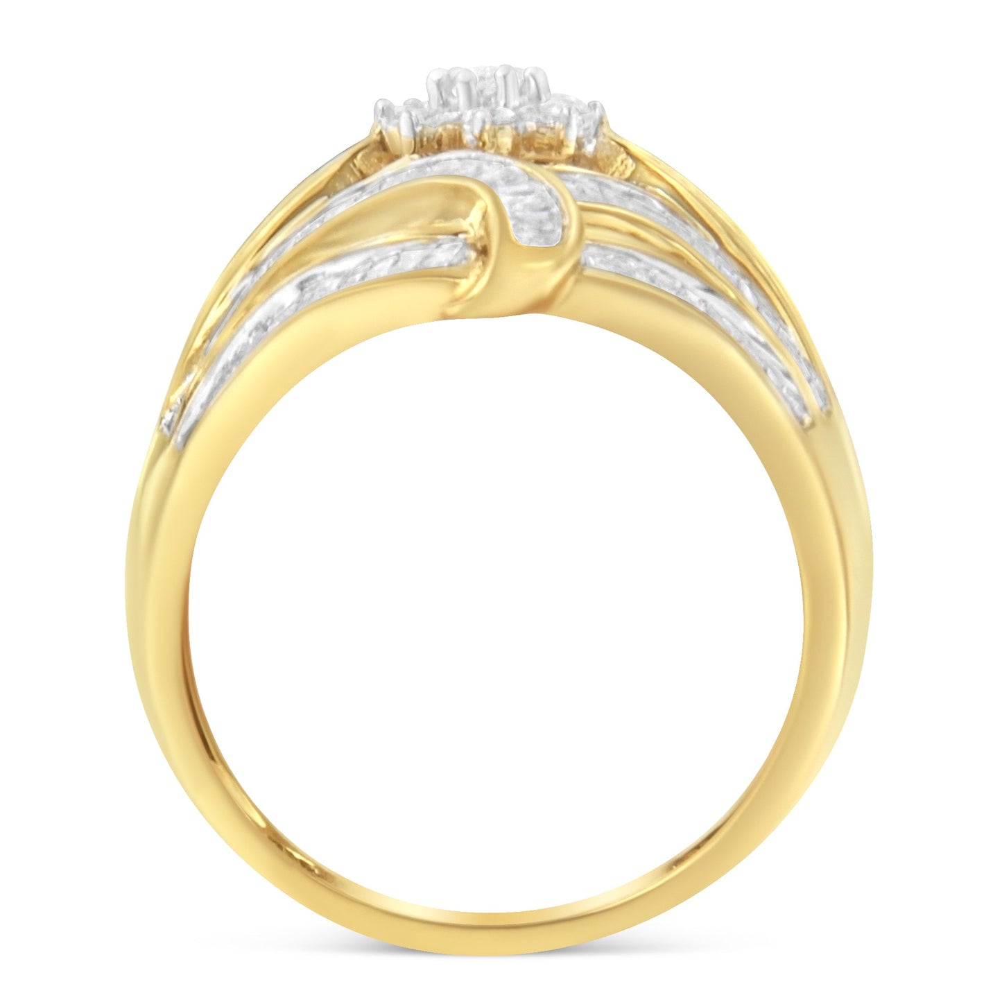 10K Yellow Gold Diamond Ring (1 Cttw, I-J Color, I2-I3 Clarity) - Size 7