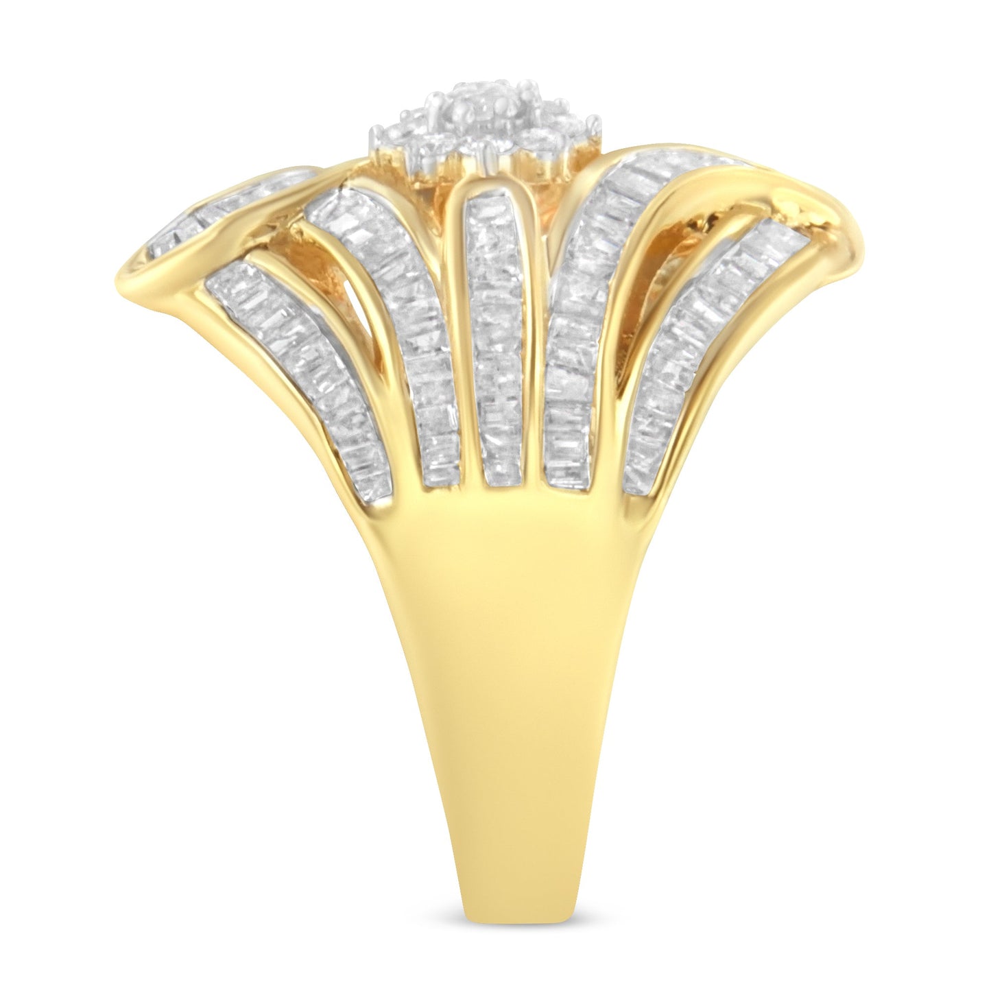 10K Yellow Gold Diamond Ring (1 Cttw, I-J Color, I2-I3 Clarity) - Size 7
