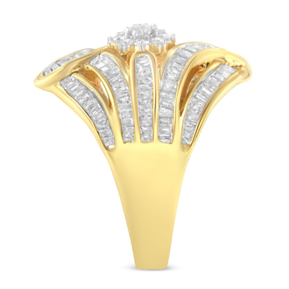 10K Yellow Gold Diamond Ring (1 Cttw, I-J Color, I2-I3 Clarity) - Size 7