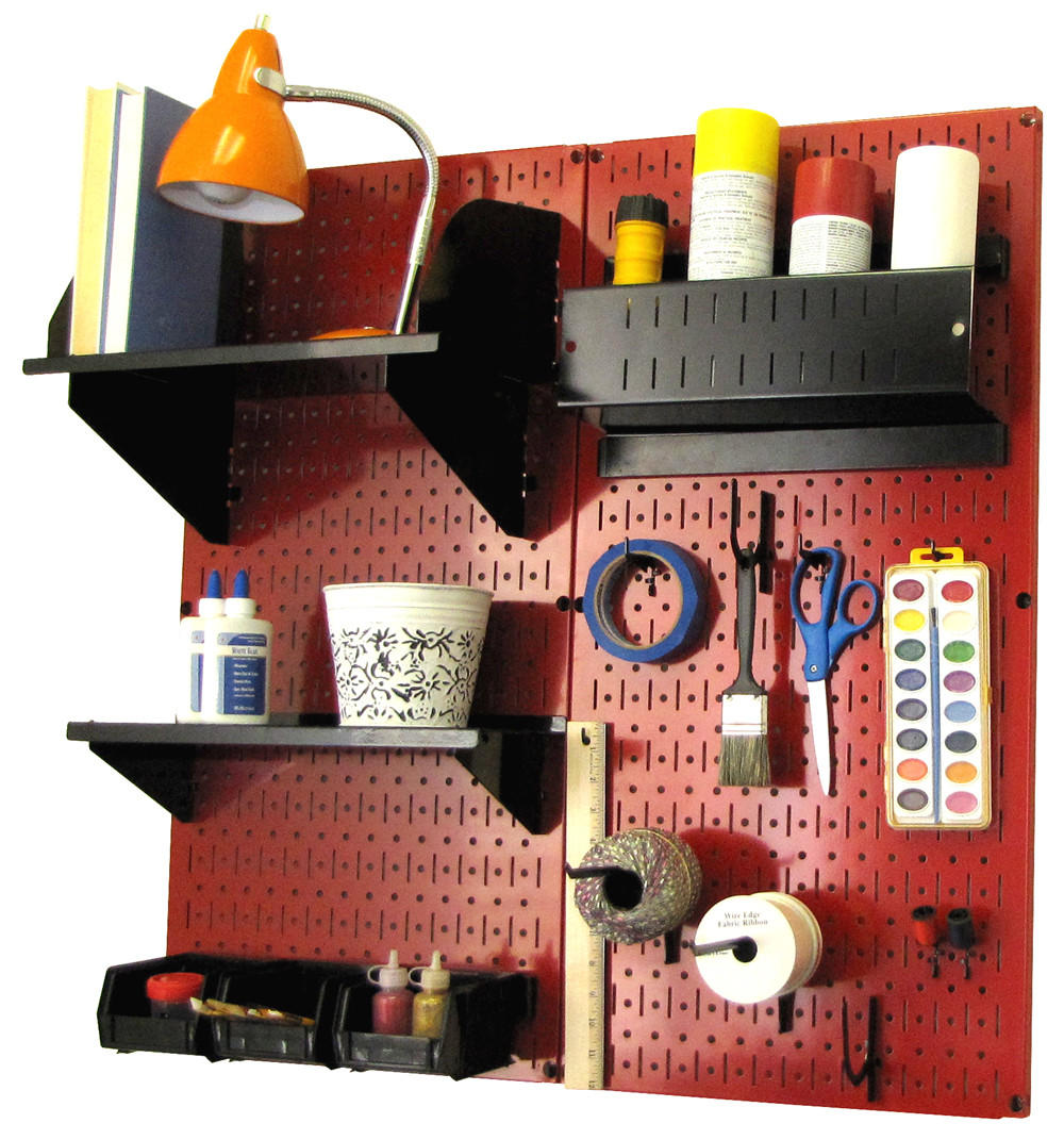 Craft & Hobby Pegboard Organizer Kit - Pegboard With Accessories
