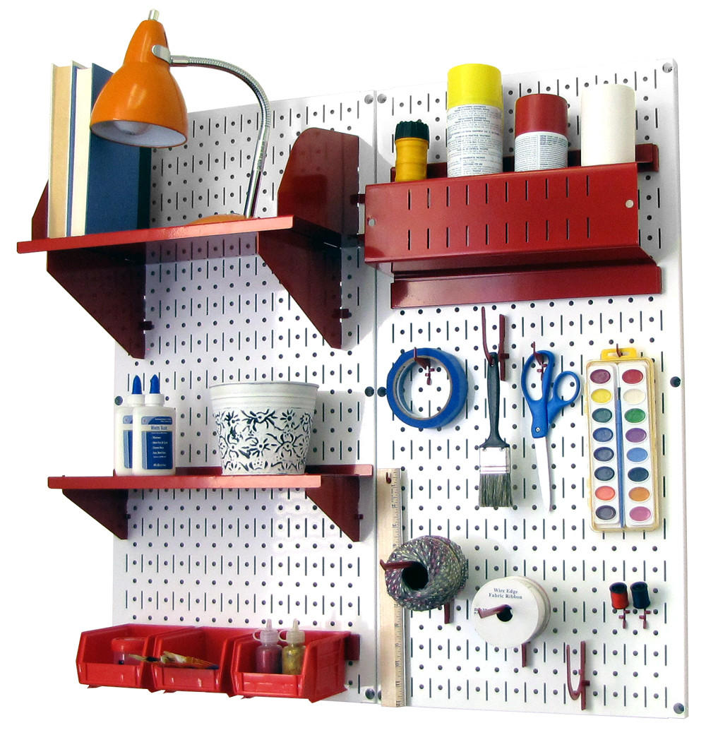 Craft & Hobby Pegboard Organizer Kit - Pegboard With Accessories