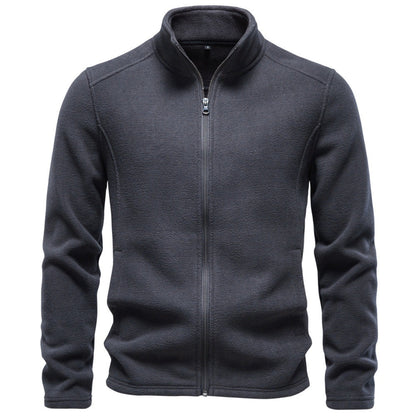 2026 Autumn Winter Foreign Trade Cross-Border Men's Polar Fleece Softshell Jacket European Size Foreign Trade Men's Zip-Up Sweatshirt Top