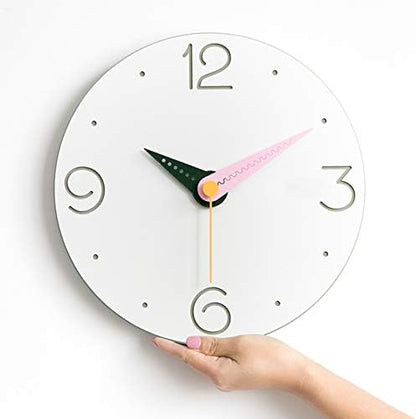 Stephanie Imports Modern Minimalist Pink & Black Wall Clock