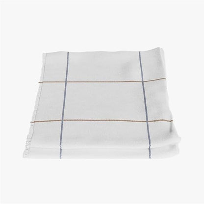 Outer Bug Shield Outdoor Throw Blanket w/Insect Shield Repellent Gear Technology- Lightweight Insect-Repellent Outdoor Blanket, Camping, Picnic & Beach Blanket, Swan White Windowpane Plaid, 50"W x 60"
