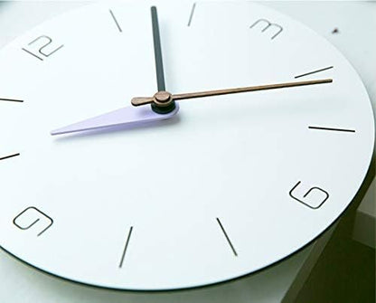 Stephanie Imports Modern Minimalist White & Pastel Purple Silent Wall Clock