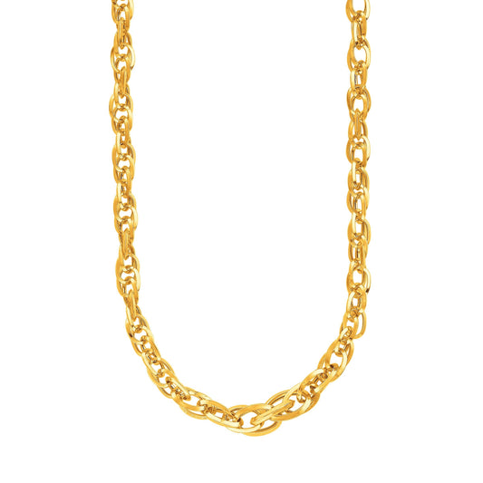 Collier chaîne Prince de Galles orné en or jaune 14 carats