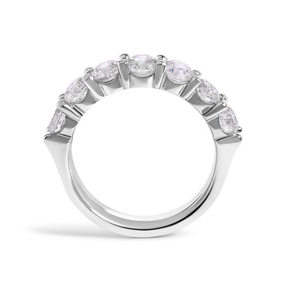 14K White Gold 2. 0 Cttw Diamond 7 Stone Band Ring