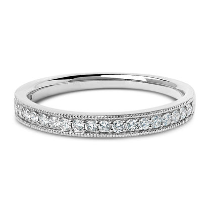 14K Yellow Gold 1/4 Cttw Round Diamond Milgrain Wedding Band (I-J Color, SI2-I1 Clarity) - Size 6.5