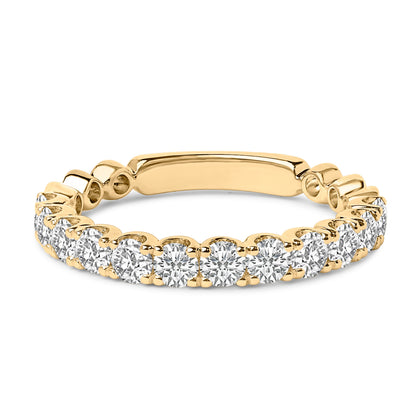 14K White Gold 1.00 Cttw Round Diamond Prong Set Wedding Band