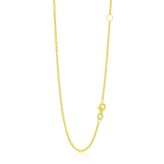 Chaîne Câble Ajustable en Or Jaune 14k 1,5mm