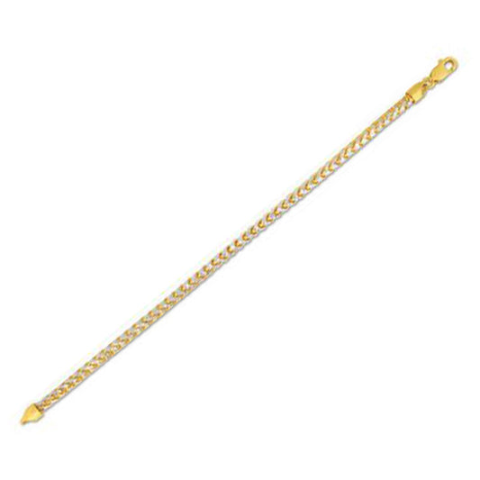 Chaîne Franco Pavée Ronde en Or Jaune 14k (4,00 mm)