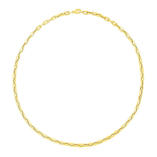 Collier chaîne trombone en or jaune 14 carats