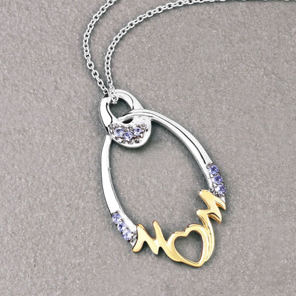 0.18 Carat Genuine Tanzanite .925 Sterling Silver Pendant
