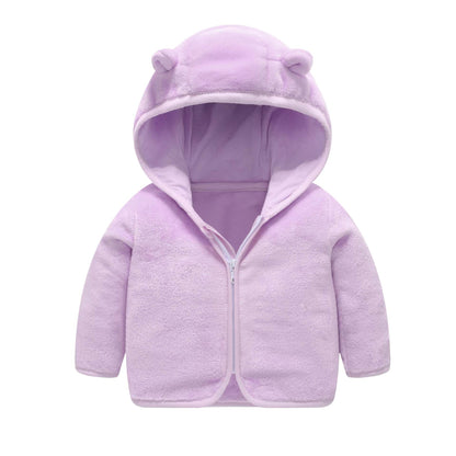 Children's Hooded Coral Fleece Padded Jacket