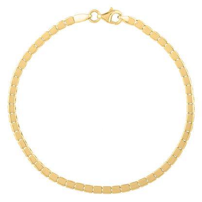 14k Yellow Gold 7 inch Mini Cube Bracelet (2.60 mm)