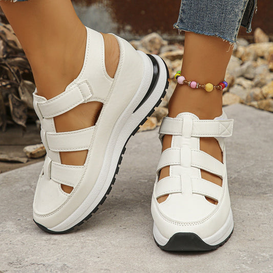 Zapatos Transpirables de Cuña para Verano con Puntera Cerrada y Calados para Mujer