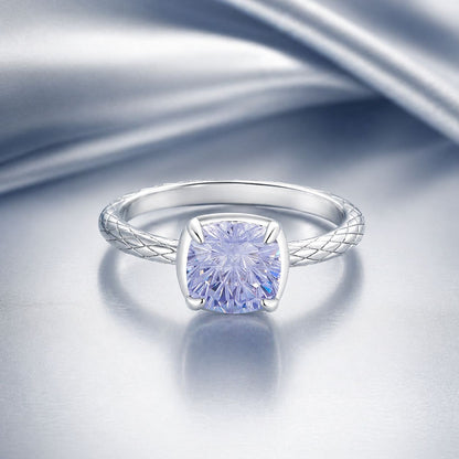 925 Sterling Silver Ring with Pavé Setting CZ, Size 6.0