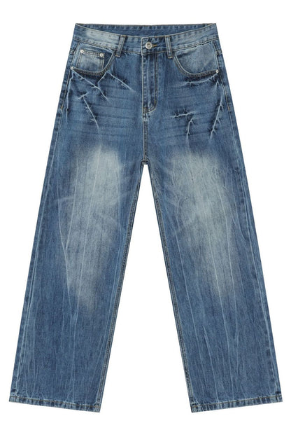Men's Loose Fit Jeans with Pockets