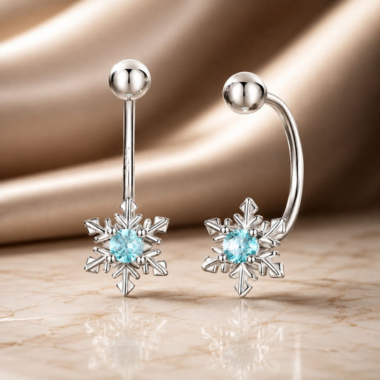 925 Sterling Silver Earrings with Transparent Glass for Women