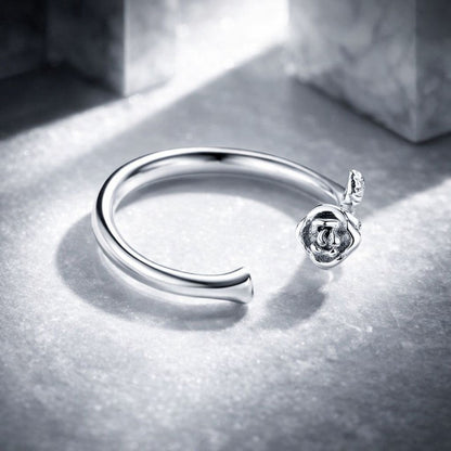 S925 Sterling Silver Plated Platinum Ring for Women