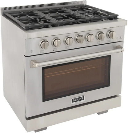Kucht 36" Freestanding Professional Gas Range Liquid Propane KFX3600X/LP-S