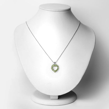 1.70 Carat Genuine Peridot .925 Sterling Silver Pendant