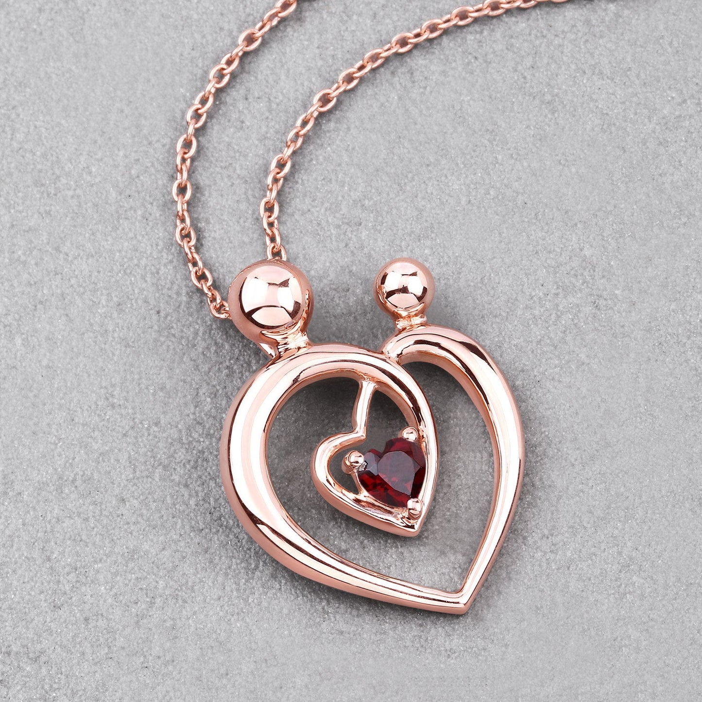 0.32 Carat Genuine Garnet .925 Sterling Silver Pendant