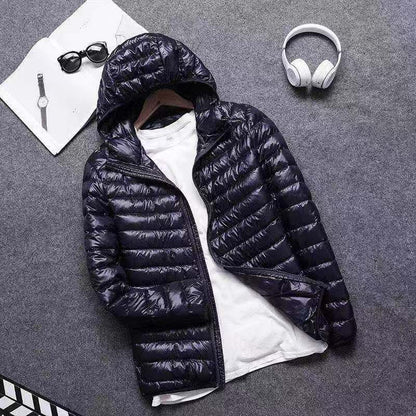 Men's Lightweight Cotton-Padded Jacket with Hood