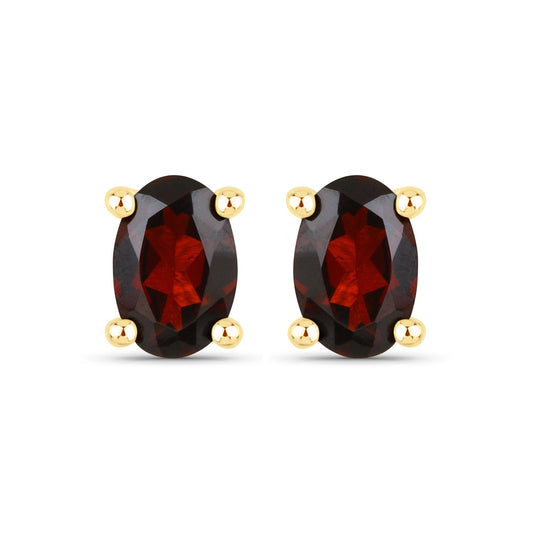 1.02 Carat Genuine Garnet .925 Sterling Silver Earrings