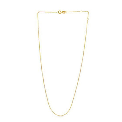 Adjustable Cable Chain in 14k Yellow Gold (0.97 mm)