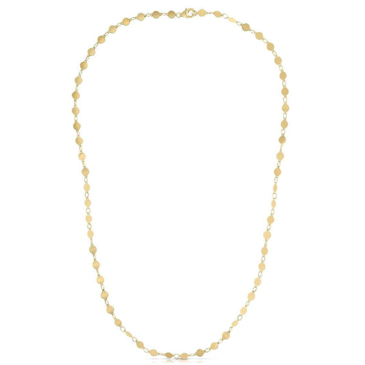 Collier en or jaune 14 carats avec cercles polis