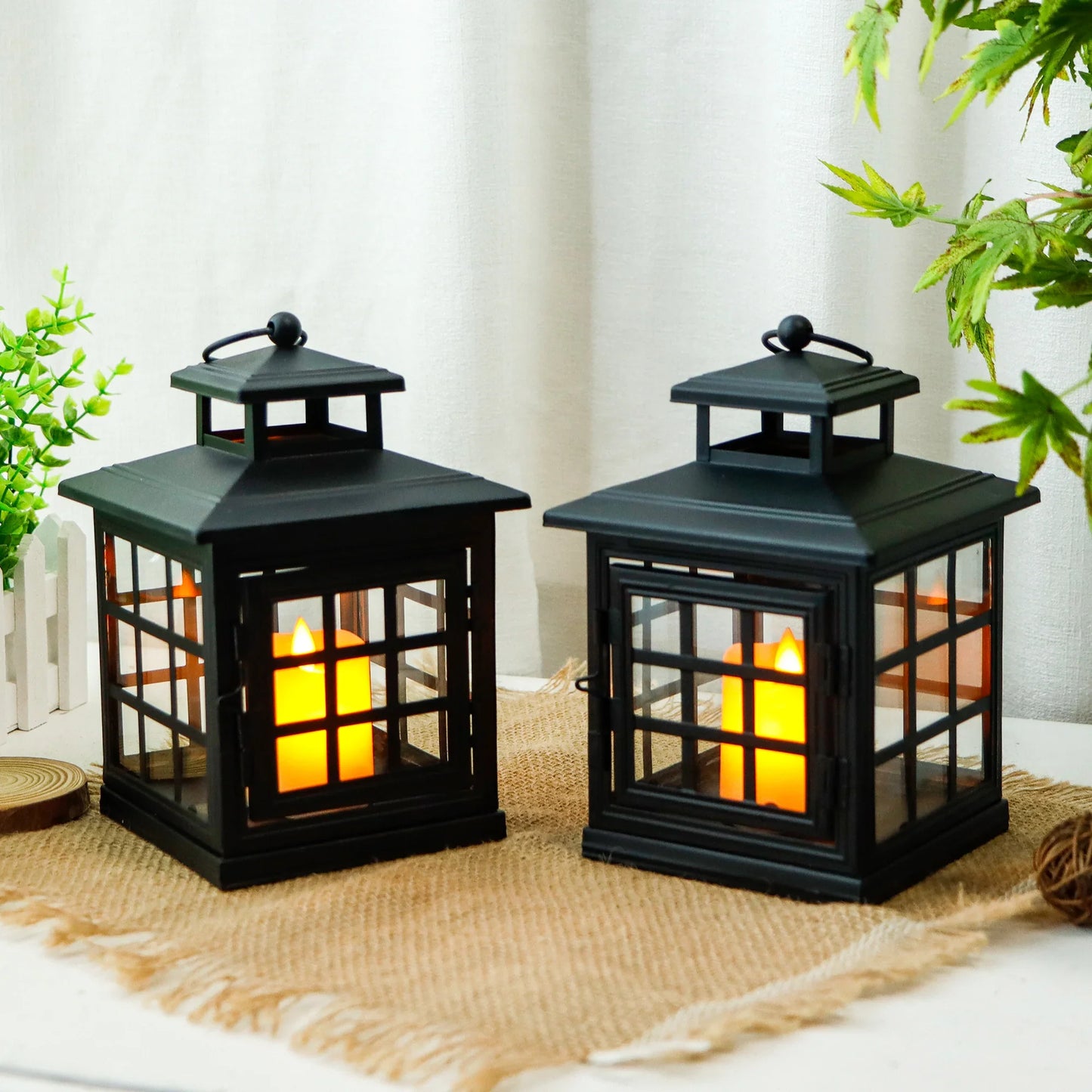 8'' High Decorative Candle Lantern Metal Candle Holder