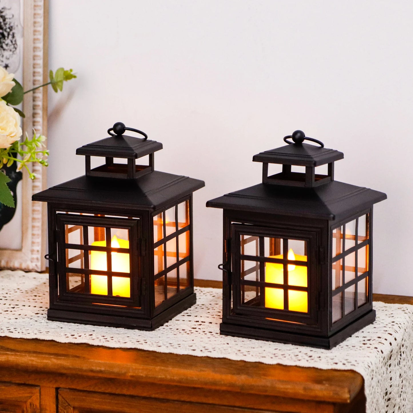 8'' High Decorative Candle Lantern Metal Candle Holder