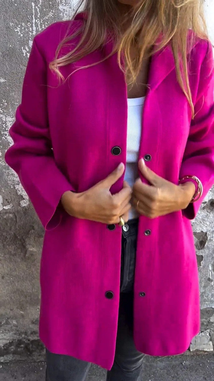 Cross-Border European And American 2026 Autumn And Winter New Fashion Long-Sleeve Solid Color Jacket For Women, Popular On Amazon And Aliexpress