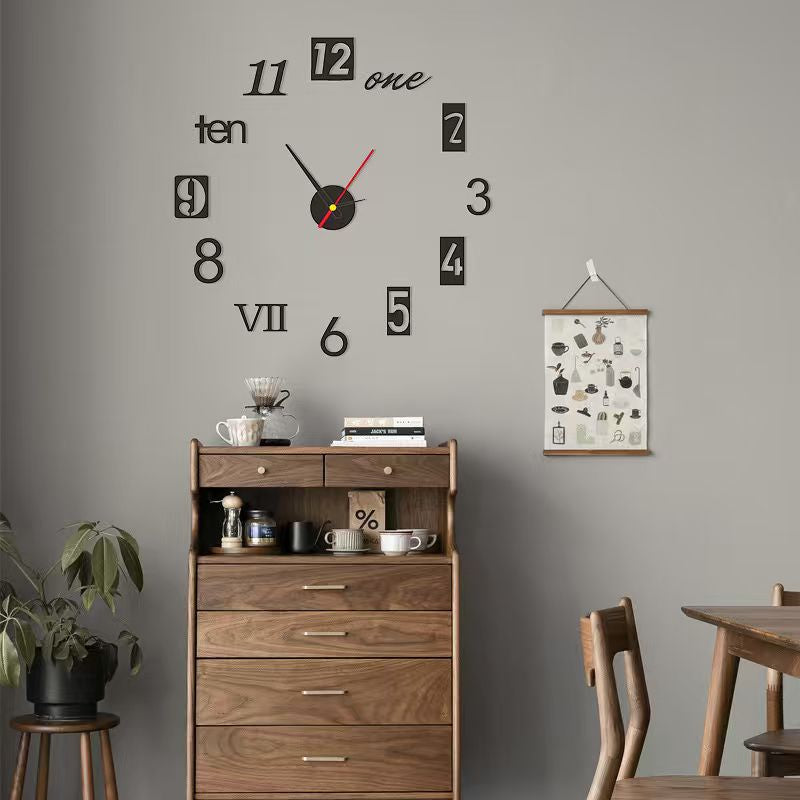 Simple Digital DIY Creative Wall Clock Personalized Acrylic Clock Quartz Wall Clock For Living Room Decor