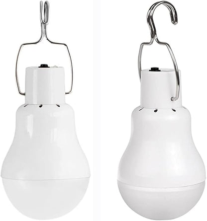 Solar Light Bulb Portable 350LM Solar Powered Camping Light Led Lantern Outdoor for Lamp Light Hiking Fishing Tent Indoor Shed Chicken Coop Hurricane Emergency with USB Chargeable