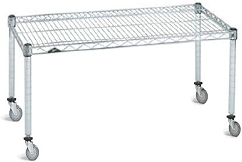 Omega Products Corporation 14" Deep x 48" Wide x 20" High Chrome Mobile Dunnage Rack