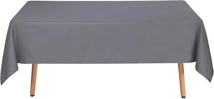 sancua Square Tablecloth - 60 x 60 Inch - Water Resistant Spill Proof Washable Polyester Table Cloth, Decorative Fabric Table Cover for Dining Tables, Buffet Parties and Camping, Light Grey