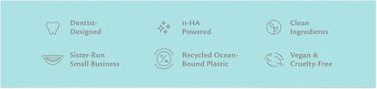 Cocofloss Cocoshine Whitening Toothpaste, Remineralize & Repair Sensitive Teeth, Fluoride-Free with n-HA, Kid-Friendly, Delicious Mint, 3.4 oz