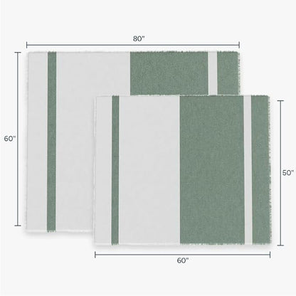Outer Bug Shield Outdoor Throw Blanket w/Insect Shield Repellent Gear Technology- Lightweight Insect-Repellent Outdoor Blanket, Camping, Picnic & Beach Blanket, Forest Green Colorblock, 60" W x80