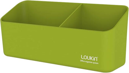 loukin Magnetic and Adhesive Marker Holder, Dry Erase Accessory Tray, Magnetic Storage Organizer for Whiteboard, Glass or Refrigerators (Green)