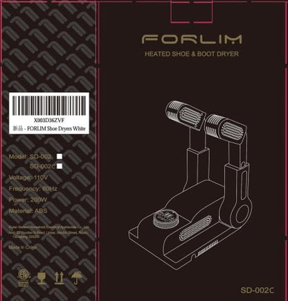 FORLIM [Upgraded Temperature Control] Boot Dryer for Work Boots - Shoe Dryer with 24-Hour Delay Timer, Portable Glove Dryer & Boot Warmer, Automatic Shut-Off Timer, Folding Design, Smart Panel, White