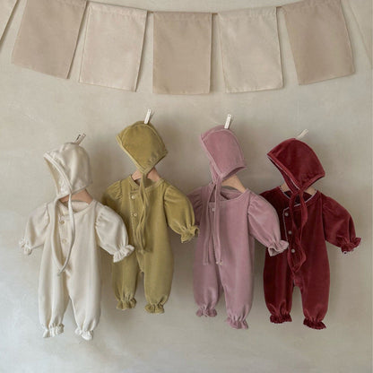 Long-style One-piece Romper With A Single Row Of Snaps For Babies