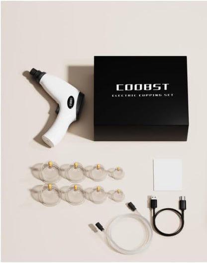 Cupping kit for Massage Therapy, Profession Cupping Set with Electric Cupping Guasha Pump, Cupping Therapy Set with 8pcs High Temp and High Pressure Resistant Vacuum Suction Cups for Cellulite