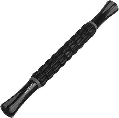 Yansyi Body Massage Roller Stick for Athletes - Release Myofascial Trigger Points Reduce Muscle Soreness Tightness Leg Cramps & Back Pain for Physical Therapy & Recovery (Gray)