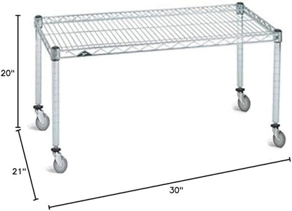 Omega Products Corporation 21" Deep x 30" Wide x 20" High Chrome Mobile Dunnage Rack