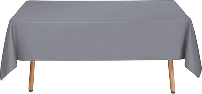 sancua Rectangle Tablecloth - 54 x 78 Inch - Stain and Wrinkle Resistant Washable Polyester Table Cloth, Decorative Fabric Table Cover for Dining Tables, Buffet Parties and Camping, Light Grey
